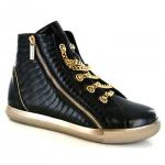 Botines negro y oro de Pons Quintana