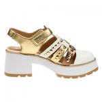 Zapato Blanco y oro de Anca & Co