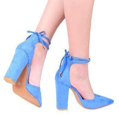 Zapatos de tacón alto con cordon en tobillo