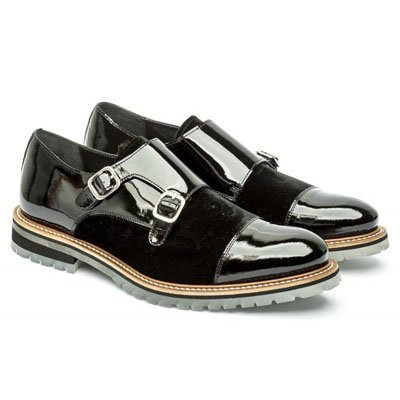 Zapatos DENIS con tercio pelo y doble hebilla de Umber