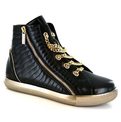 Botines negro y oro de Pons Quintana