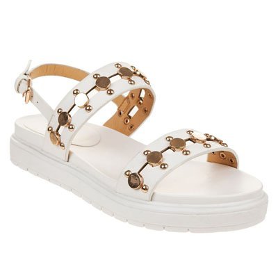 Sandalias blancas con tachas de Anca & Co