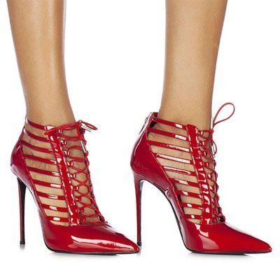 Botín de charol rojo de Le Silla Botín de charol rojo de Le Silla