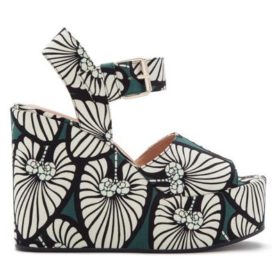 Sandalias cuña estampada de Bimba y Lola