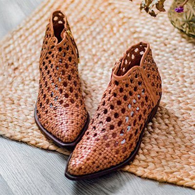 Botín en piel trenzada AMITY de Gioseppo - Nueva Colección SS20