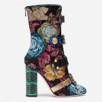 Botas de jacquard con hebillas de Dolce & Gabbana