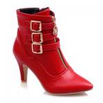 Botines con hebillas y cremallera