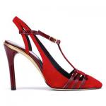 Zapatos de terciopelo rojo de Oscar de la Renta