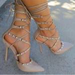 Zapatos d´orsays con cordones tipo romanos