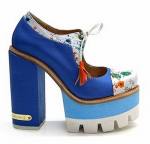 Zapatos con plataforma AZUL FLORES de Luciano Marra