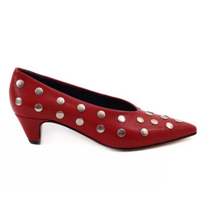 Zapatos ROCKER rojos con tachas de Saverio di Ricci