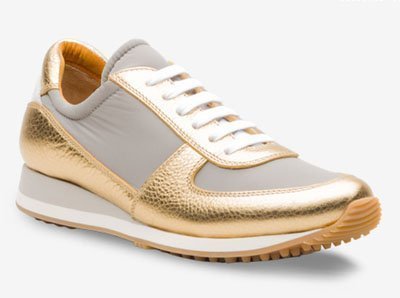 Sneakers blanco y dorado de Car