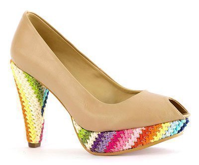 Zapatos con taco y plataforma multiciolor de Carolina Lalama