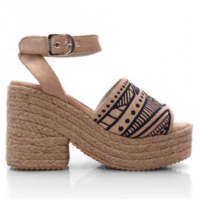 Sandalias con plataforma de yute de Blaquè